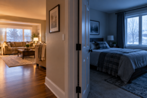 Warm Living Room, Chilly Bedroom
