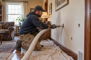 Home Insulation Renovation Scene